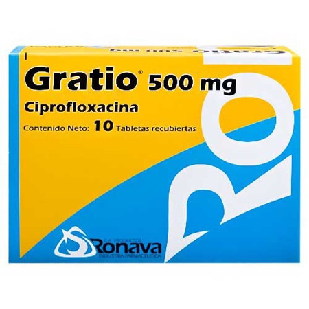 GRATIO (CIPROFLOXACINA) 500MG X 10 TABLETAS