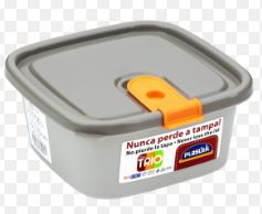 RECIPIENTE CUADRADO ALFA HOGAR 510ML