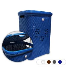 CESTA DE ROPA RATAN CREMA ALFA HOGAR