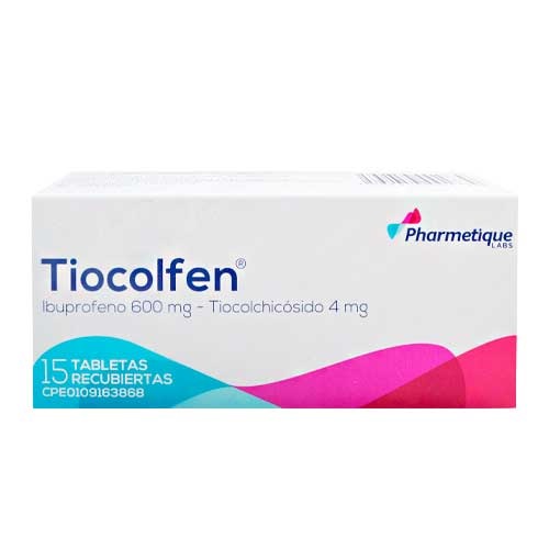 TIOCOLFEN 600MG 4MG X 15TAB PHARMETIQUE