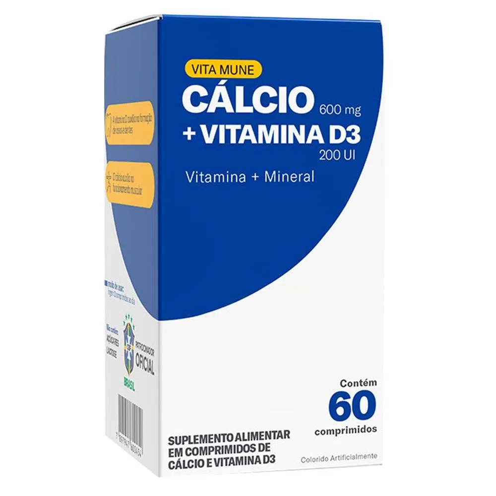 VITA MUNE CALCIO+VIT D3 600MGX60COMP NUTRACOM
