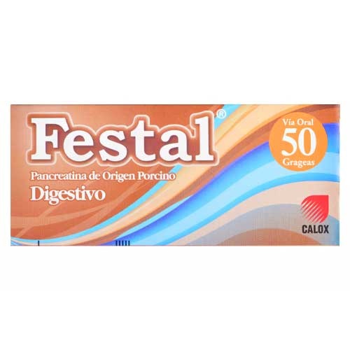 FESTAL 210MG X 50 GRAGEAS CALOX