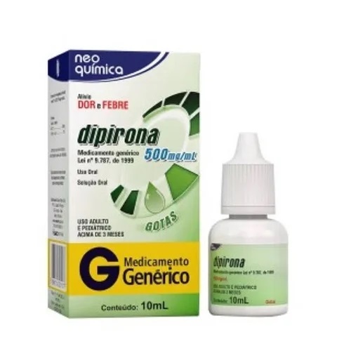 DIPIRONA MONOHIDRATADA 500MG/MLX10ML NEO QUIMICA