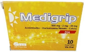MEDIGRIP DIA 500MG/2MG/30MGX10COMP SM PHARMA