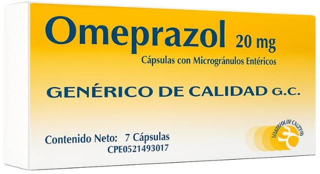 OMEPRAZOL 20MG X 7CAPS GENERICO DE CALIDAD