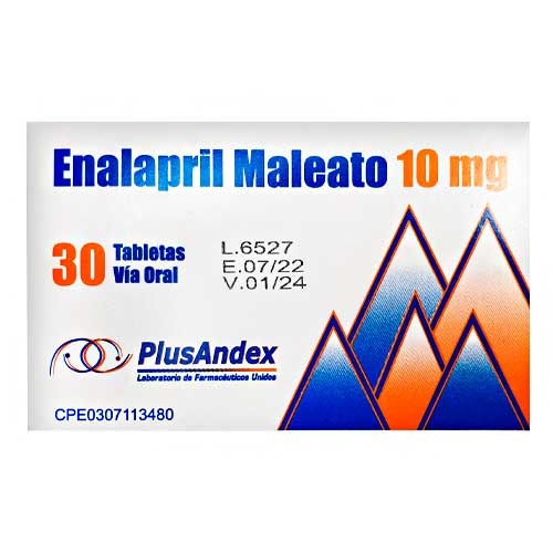 ENALAPRIL MALEATO 10MG X 30TAB PLUSANDEX
