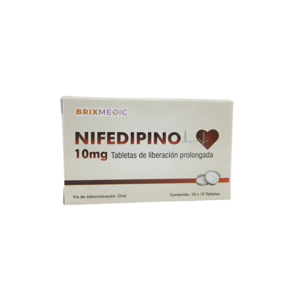 NIFEDIPINO 10MG X 10TAB BLISTER BRIXMEDIC