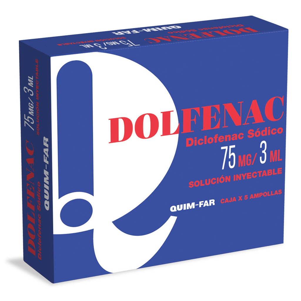 DOLFENAC SOLUC INYEC 75MG/3ML X 5AMP QUIMFAR