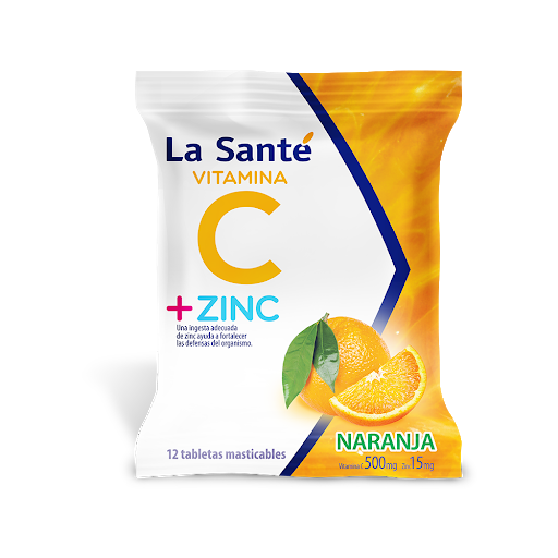 VITAMINA C ZINC X 12TAB SOBRE NARAN LA SANTE
