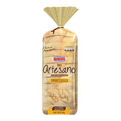 PAN SANDWICH BIMBO 500GR MANTEQUILLA ARTESANO