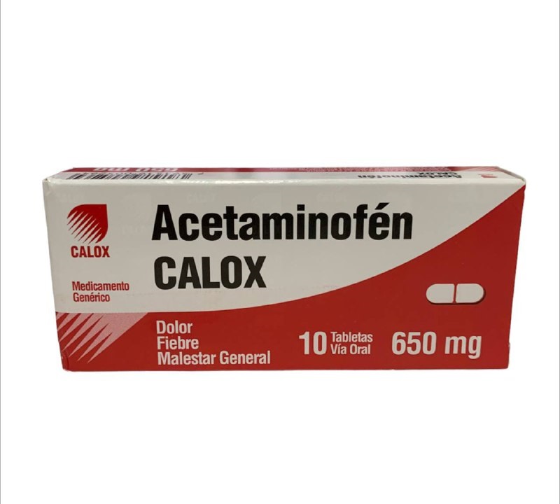 ACETAMINOFEN 650MG X 10TAB CALOX