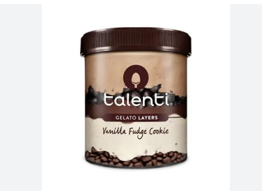 HELADO TALENTI 473ML VAINILLA FUDGE COOKIES