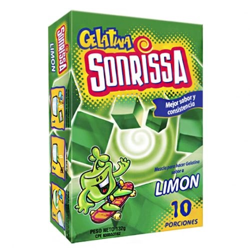 GELATINA SONRISSA 132GR LIMON CAJA