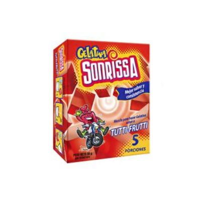 GELATINA SONRISSA 132GR TUTTI FRUTTI CAJA