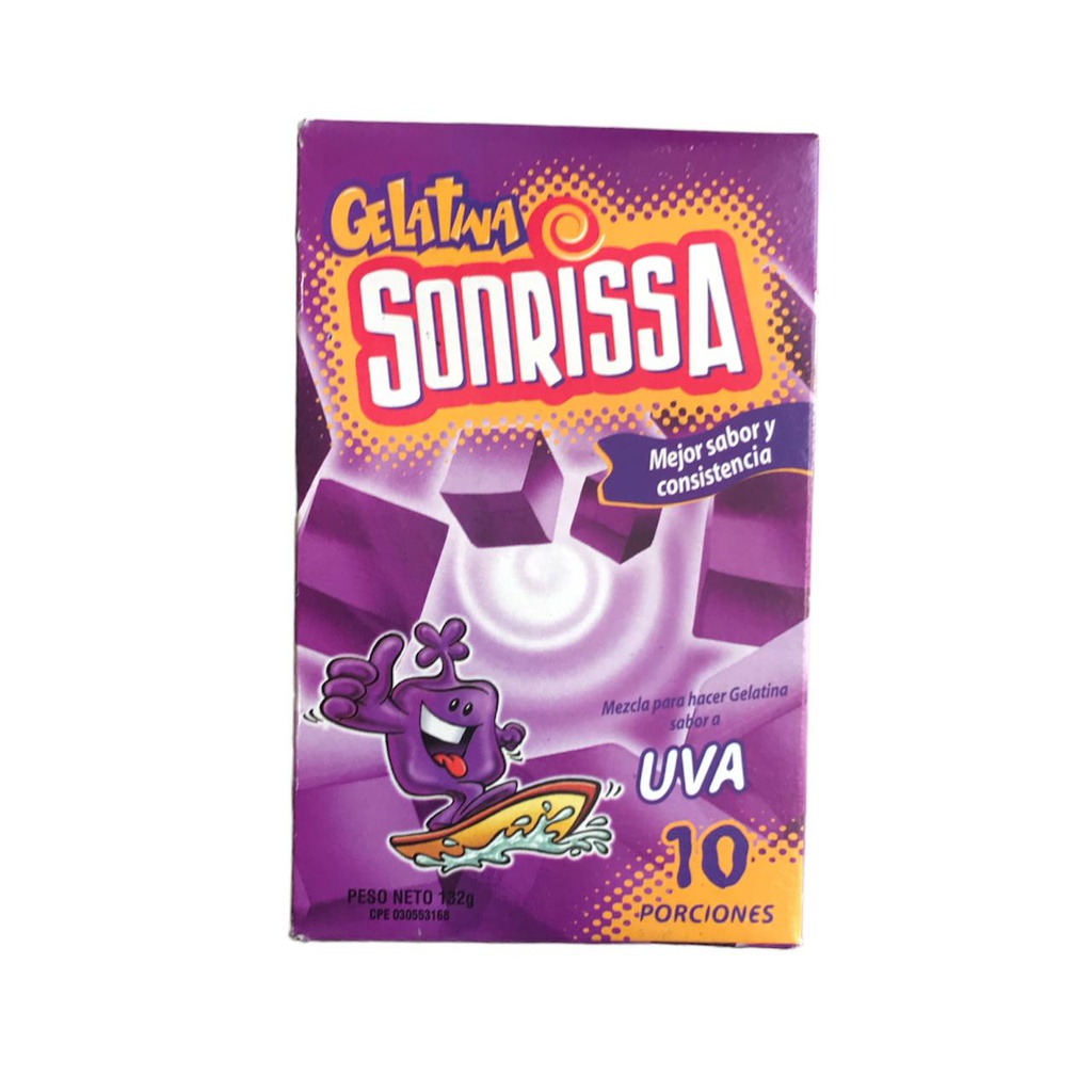 GELATINA SONRISSA 132GR UVA CAJA