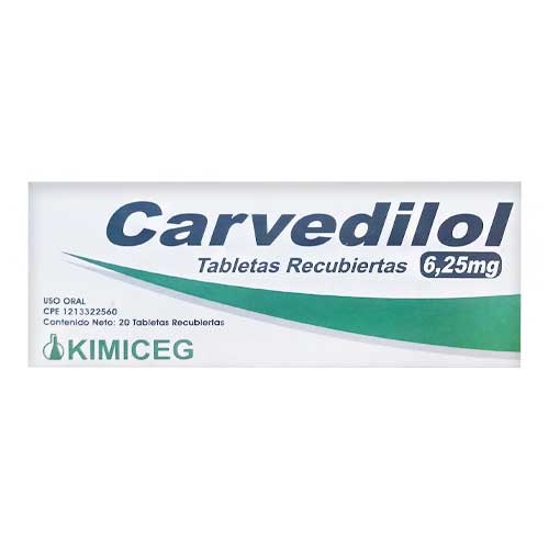 CARVEDILOL 6,25MG X 20TAB KIMICEG
