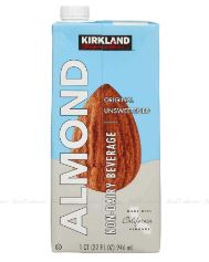 LECHE DE ALMENDRA KIRKLAND 946ML ORIGINAL SIN AZUCAR