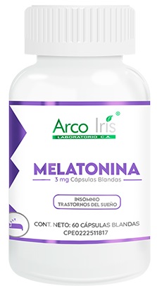 MELATONINA 3MG X 60CAPS ARCO IRIS