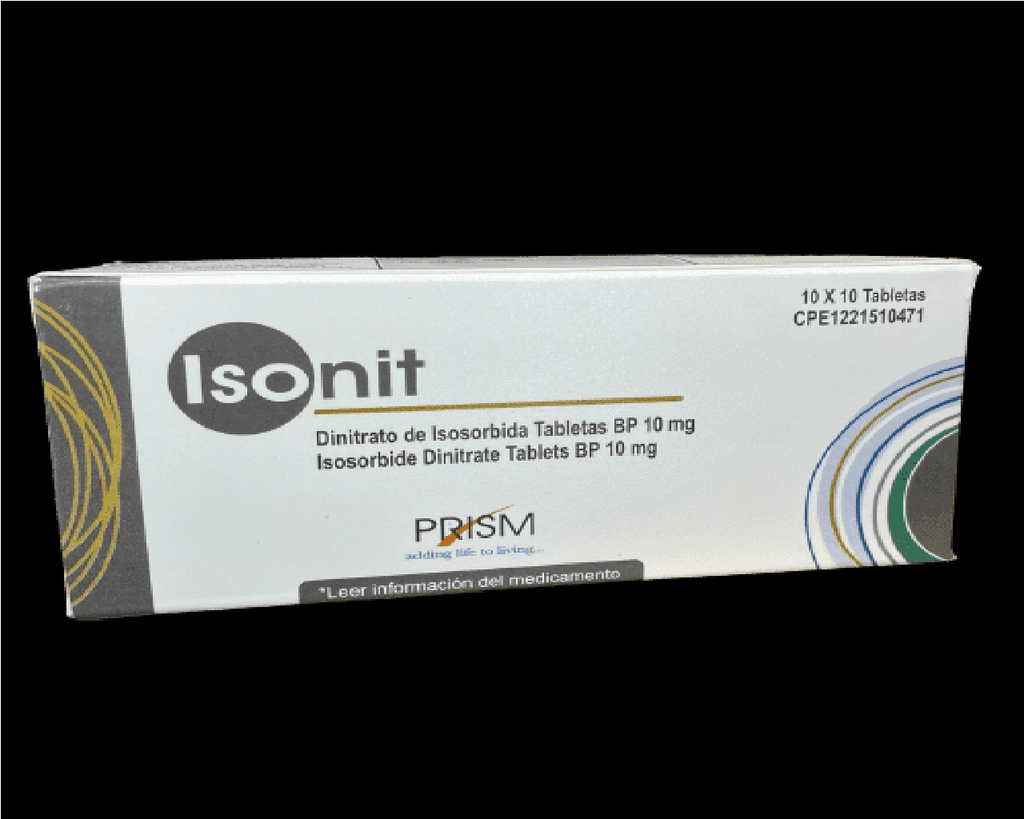 ISONIT 10MG X 10TABL DINIT ISOSORBIDA BLIST PRISM***