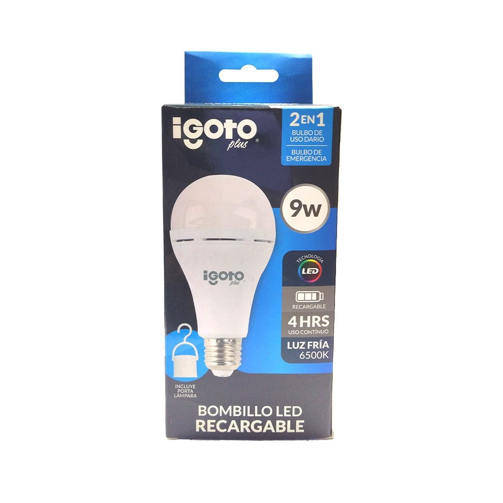 BOMBILLO IGOTO 9W LED RECARGABLE