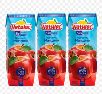 NECTAR NATULAC 250ML MANZANA SIN AZUCAR TP