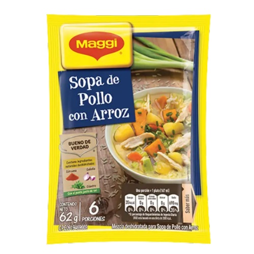 SOPA MAGGI 62GR POLLO CON ARROZ
