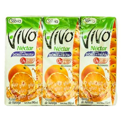 NECTAR VIVO 190ML NARANJA SIN AZUCAR TRIPACK