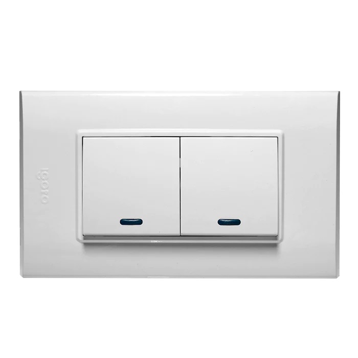 INTERRUPTOR IGOTO BLANCO DOBLE LARGO