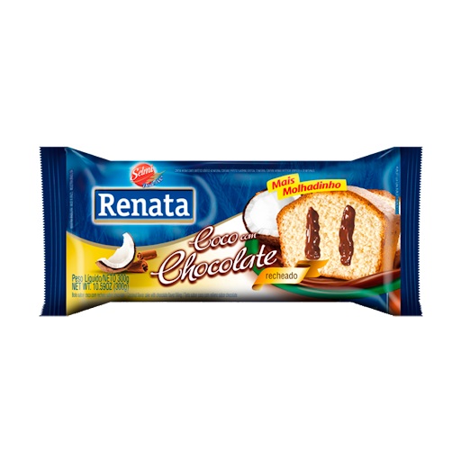 TORTA RENATA 300GR COCO C/RELLENO CHOCOLATE