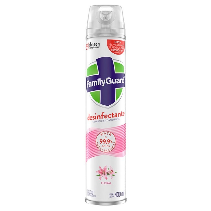 DESINFECTANTE FAMILY GUARD 360ML FLORAL AEROSOL