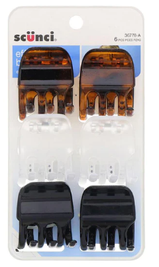 GANCHOS SCUNCI PARA CABELLO 6PZA JAW CLIPS