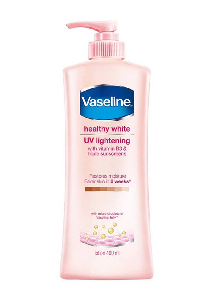 LOCION CORP VASELINE 400ML HEALTHY WHITE UV
