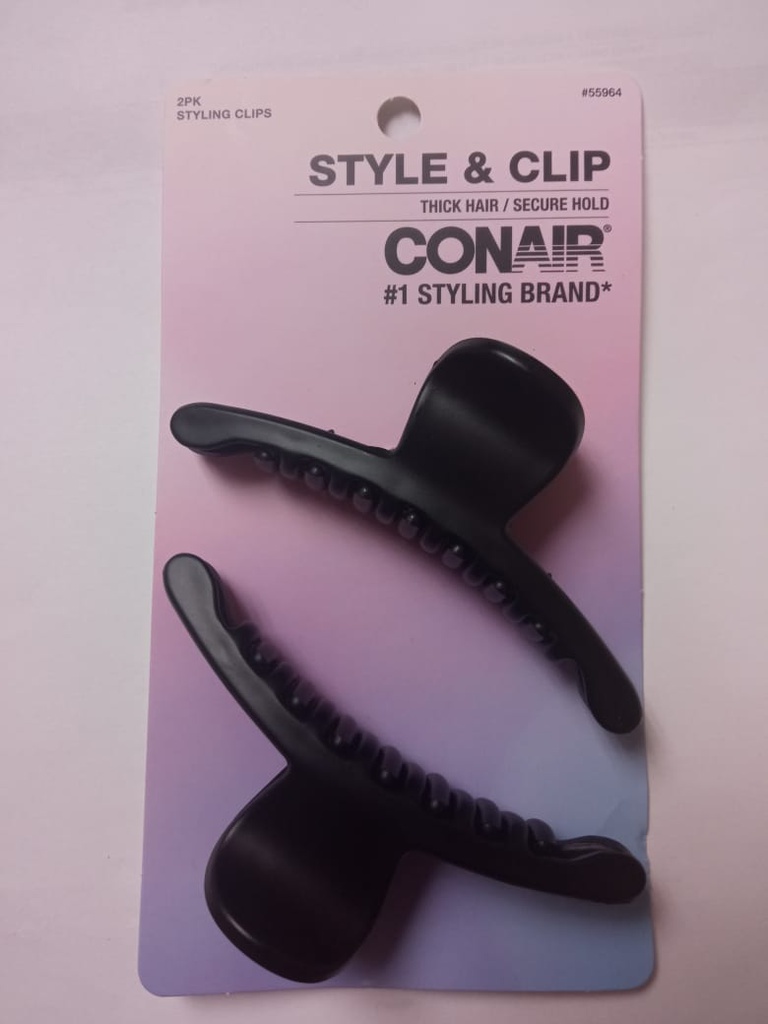 GANCHOS CONAIR 2UND NEGRA FIJACION SEGURA