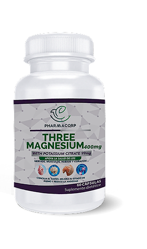 THREE MAGNESIUM 400MG X 60CAPS PHARMACORP