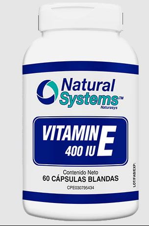 VITAMINA E 400 IU X 60CAP NATURAL SYSTEMS