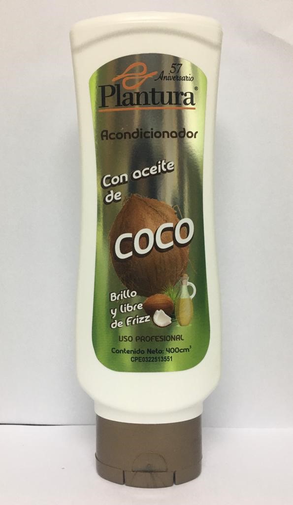 ACONDICIONADOR PLANTURA 400ML CON ACEITE DE COCO