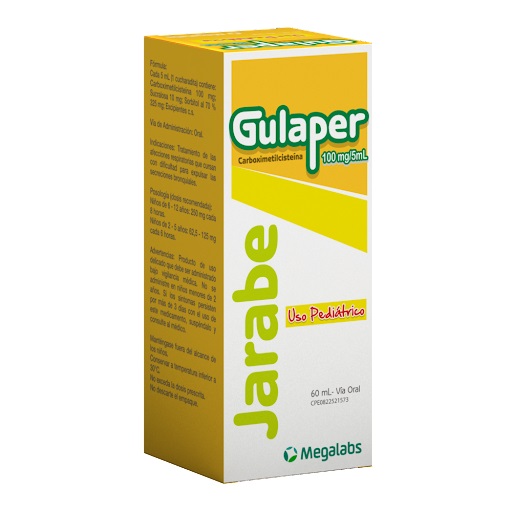 GULAPER 100MG 5ML X 60ML PED MEGALABS