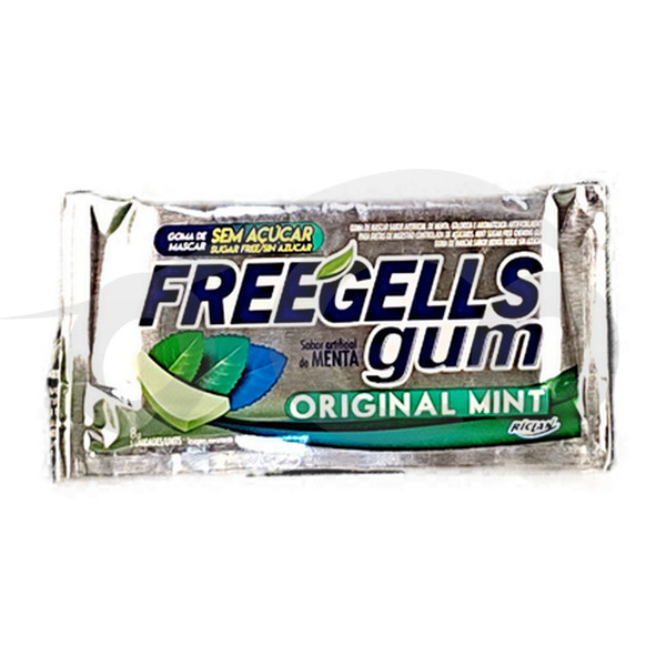 CHICLE FREEGELLS MENTA SILVER 8GR***