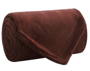 COBIJAS POLAR FLEECE MICROFIBRA MARRON INDIVIDUAL