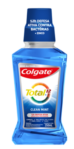 ENJUAGUE BUCAL COLGATE 250ML TOTAL 12 CLEAN MINT