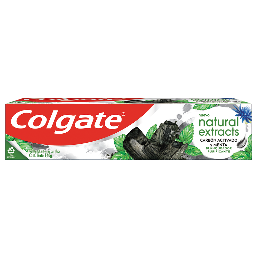 CREMA DENTAL COLGATE 140GR NATURAL EXTRACTS CARBÓN ACTIVADO MENTA