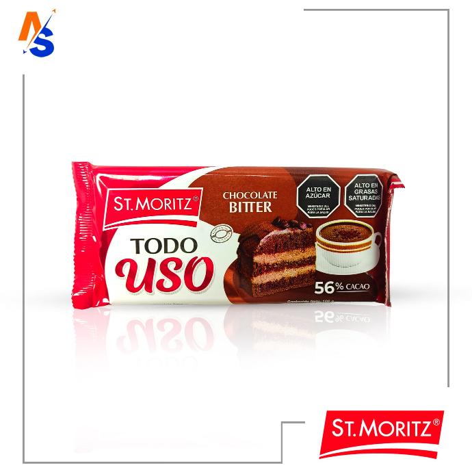 CHOCOLATE ST MORITZ 100GR TODO USO 56% BITTER***