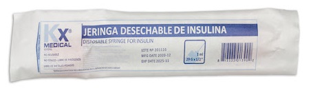 JERINGA DE INSULINA 29G X 1/2 X 1UND KX MEDICAL