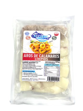 AROS DE CALAMARES PACIFIC FROZEN 500GR LIMPIOS