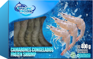 CAMARONES PACIFIC FROZEN 400GR ENTEROS CON CONCHA
