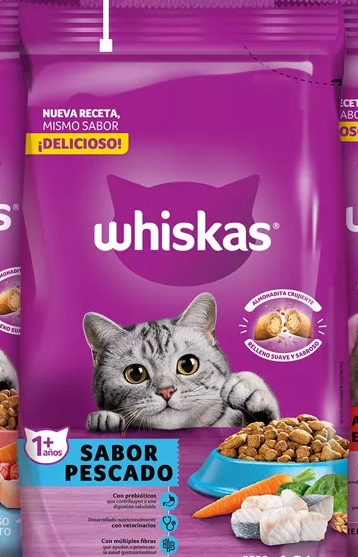 ALIMENTO P/GATOS WHISKAS 1KG PESCADO