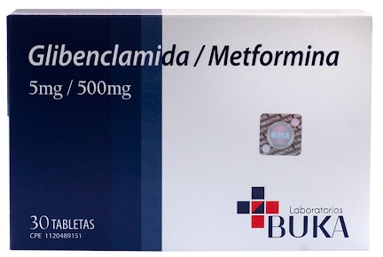GLIBENCLAMIDA METF 5MG 500MG X 30TABL BUKA