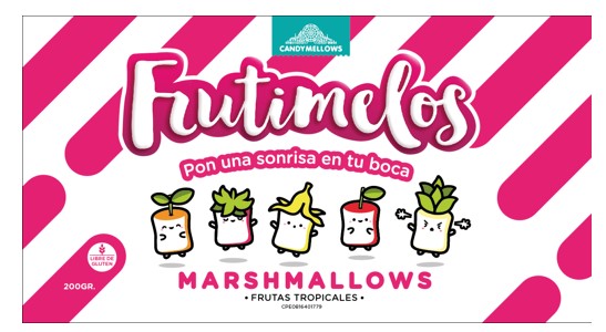 MARSHMALLOWS FRUTIMELOS 200GR MINI MIX FRUTAS TROPI