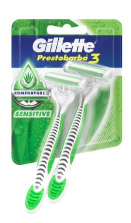 AFEITADORA GILLETTE 2UND PRESTOBARBA SENSITIVE 3HOJ