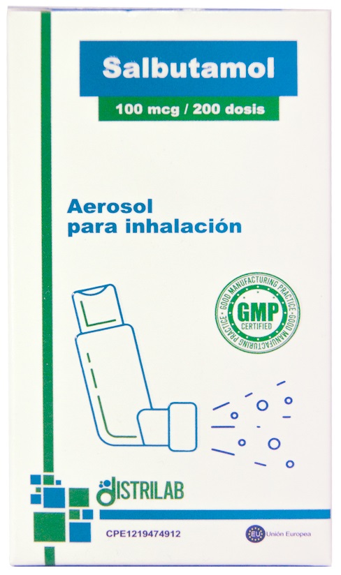 SALBUTAMOL 100MCG X 200DOSIS INHAL DISTRILAB
